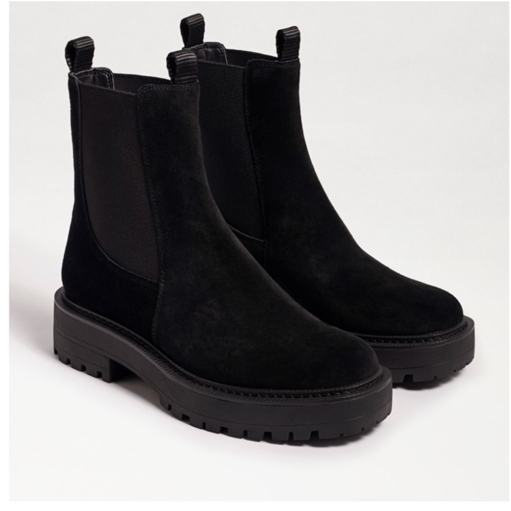 Sam Edelman LAGUNA CHELSEA BOOT in Suede Size 8 Black